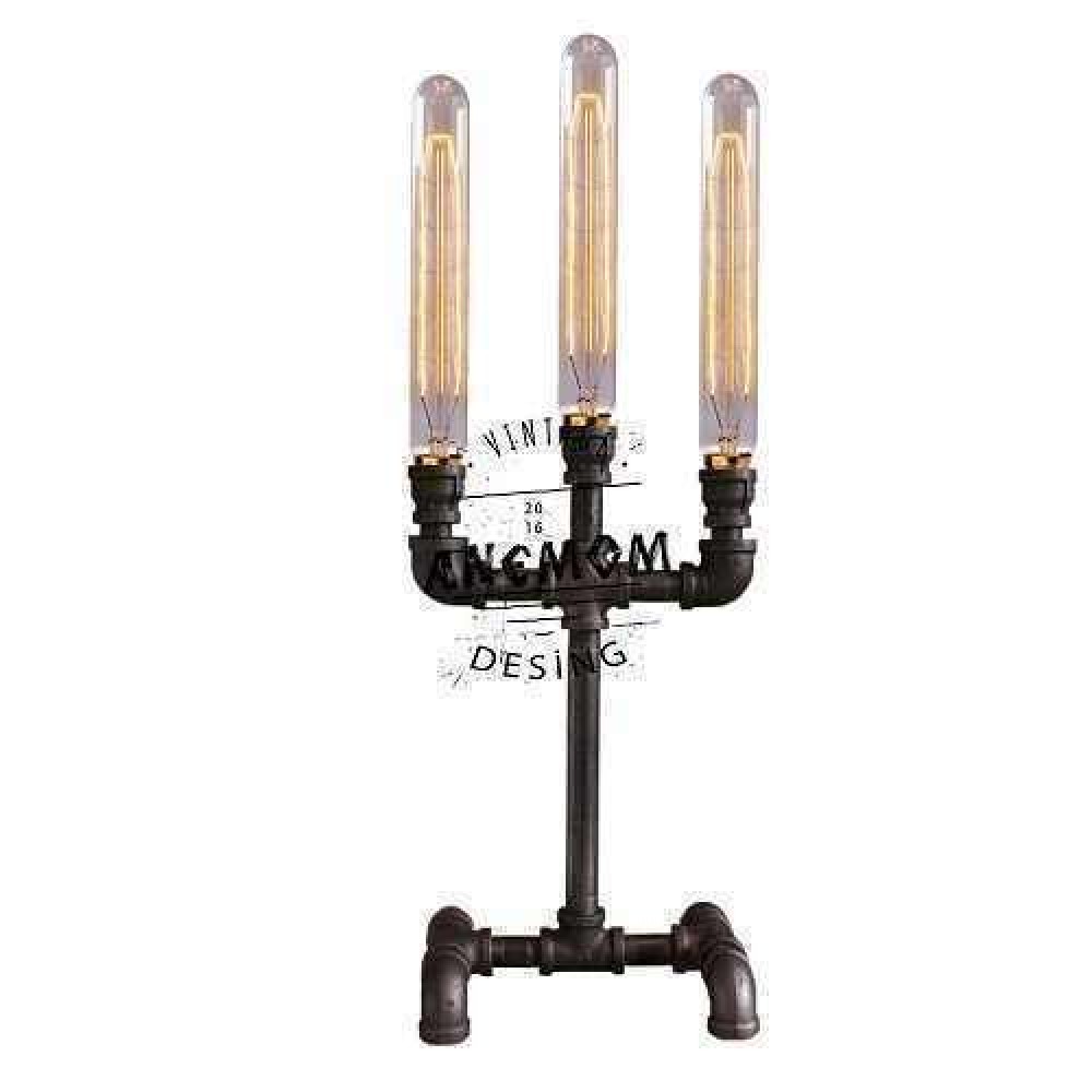 Candlestick Lampshade Triple Decorative Pipe Vintage