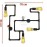 Sconce Labyrinth Retro Gothic Style Water Pipe Manometer Four Caps