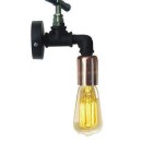 Water Pipe Sconce Wall Lighting Retro Style Rustic Fountain Design