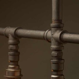Chandelier Five-Bulb Gothic Style Water Pipe