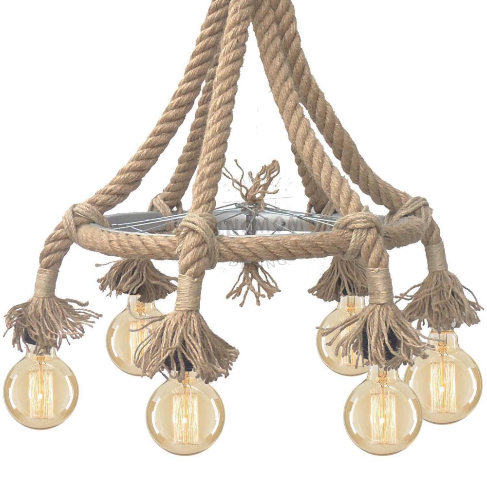 Chandelier Bicycle Rim Under Rope Sleeve