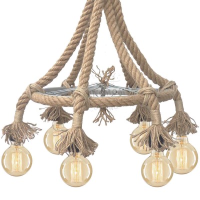Chandelier Bicycle Rim Under Rope Sleeve