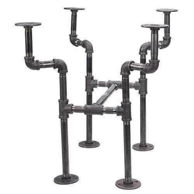 Metal Pipe Table Leg Retro Style Carbon Steel Flange