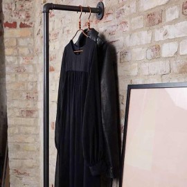  Elbise Askısı Vintage Tarz Metal Boru Duvar Tipi