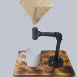 Retro Style Coffee Filtering Brewing Apparatus Stand