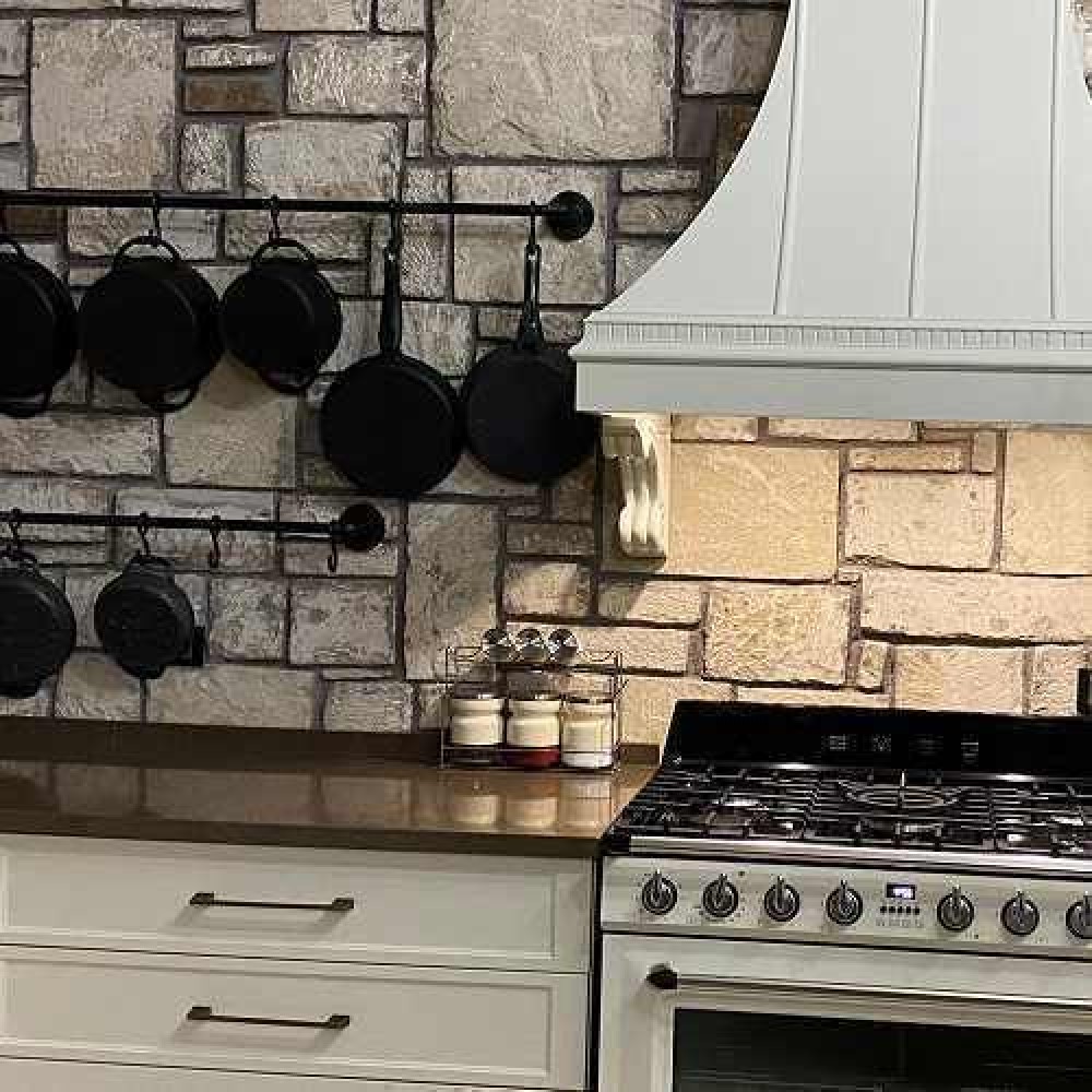 Retro Rustic Kitchen Cast Iron Pan Hanger 150cm
