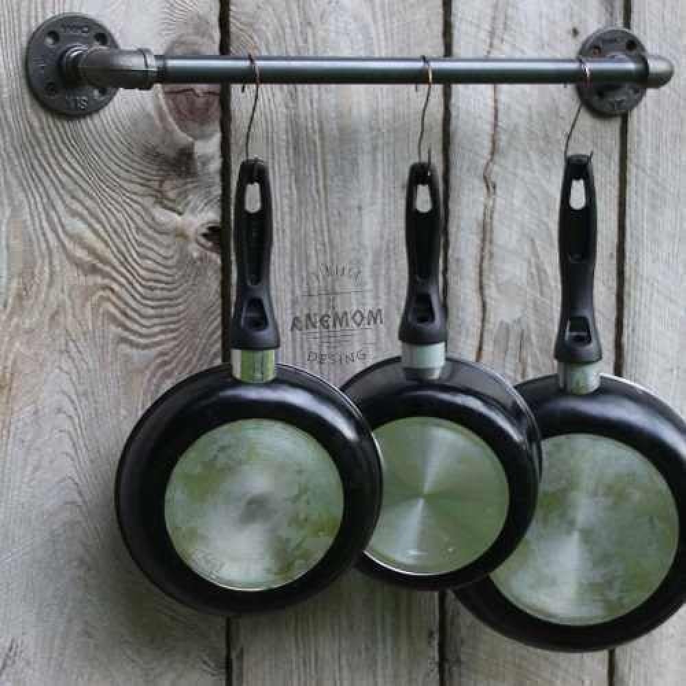 Retro Rustic Kitchen Pan Ladle Hanger 50cm