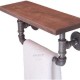 Retro Bathroom Kitchen Bedroom Water Pipe Towel Holder Rack