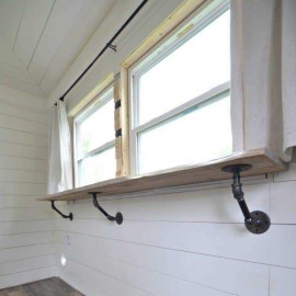 Rustic Retro Pipe Shelf Legs Industrial and Modern Wall Shelf