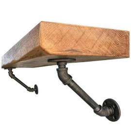 Rustic Retro Pipe Shelf Legs Industrial and Modern Wall Shelf