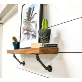 Rustic Retro Pipe Shelf Legs Industrial and Modern Wall Shelf