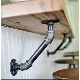 Rustic Retro Pipe Shelf Legs Industrial and Modern Wall Shelf