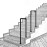 Rustic Stair Railing Retro Style U Type Step